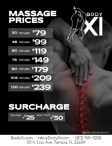Massage Prices Flyer
