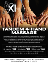 Tandem 4-Hand Massage Flyer