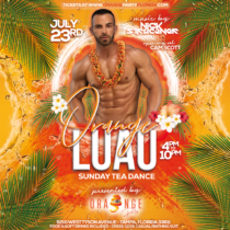 “Luau” Orange Party Event Flyer