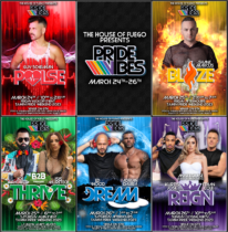 Pride Vibes Weekend of Events Flyers